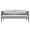 Armen Living Safari 4 Piece Outdoor Aluminum and Rope Seating Set with Gray Cushions SETODSABR - alternate 2